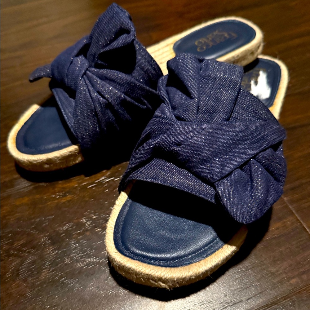 🎀 New! Franco Sarto Bow Espadrille Flat Sandals